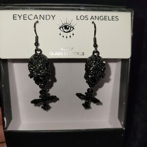 Black Skull Earrings Eye Candy
